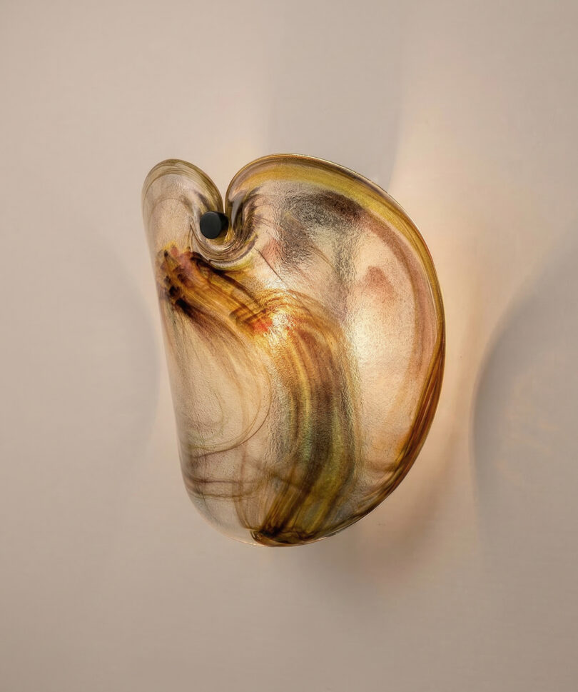 Aplique de Cristal Holmegaard por Per Lütken, Dinamarca, 1970s