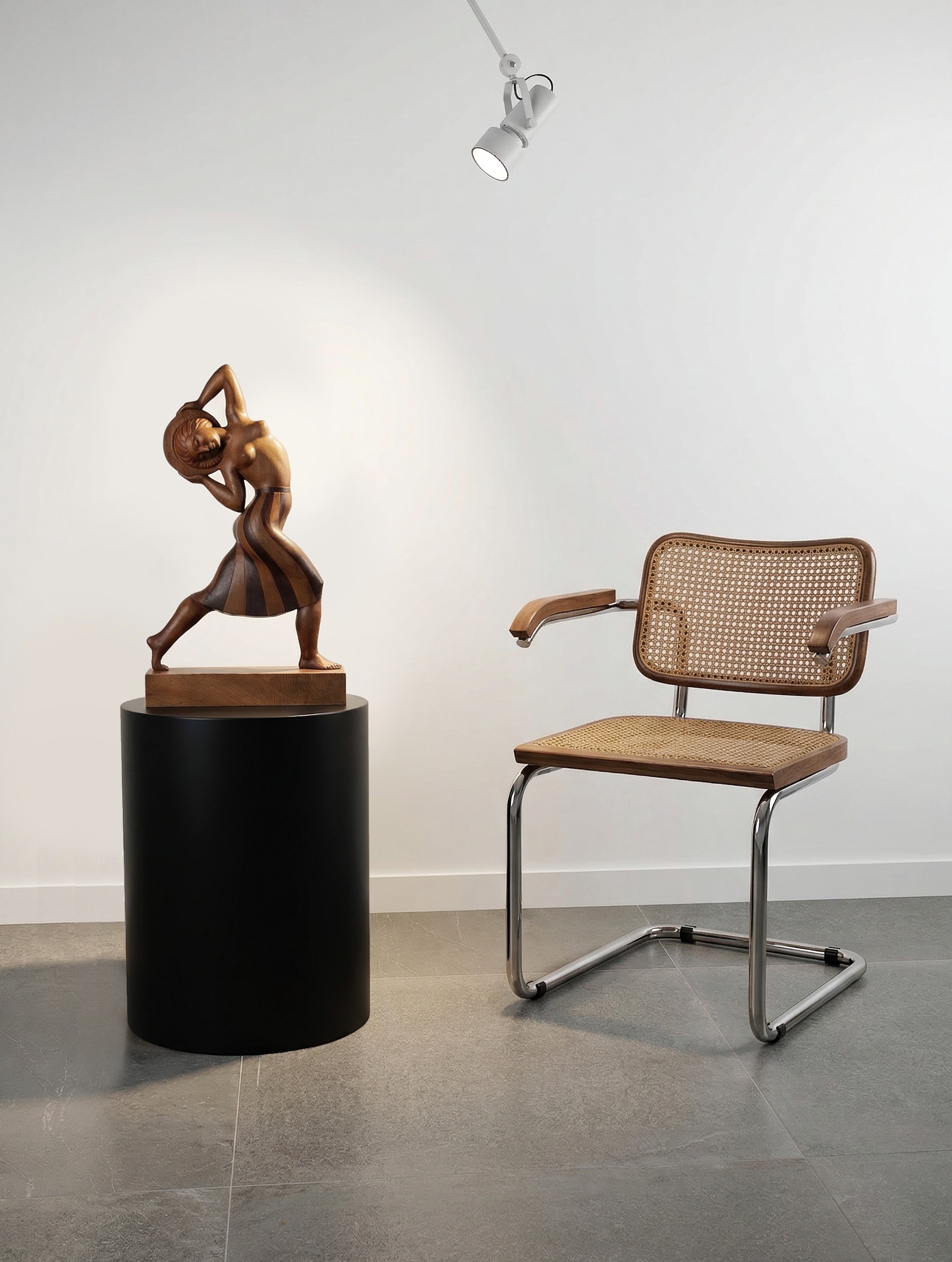 Escultura Art Déco de Madera de Jens Jacob Bregnø, Dinamarca, 1900s, Firmada - Imagen 3