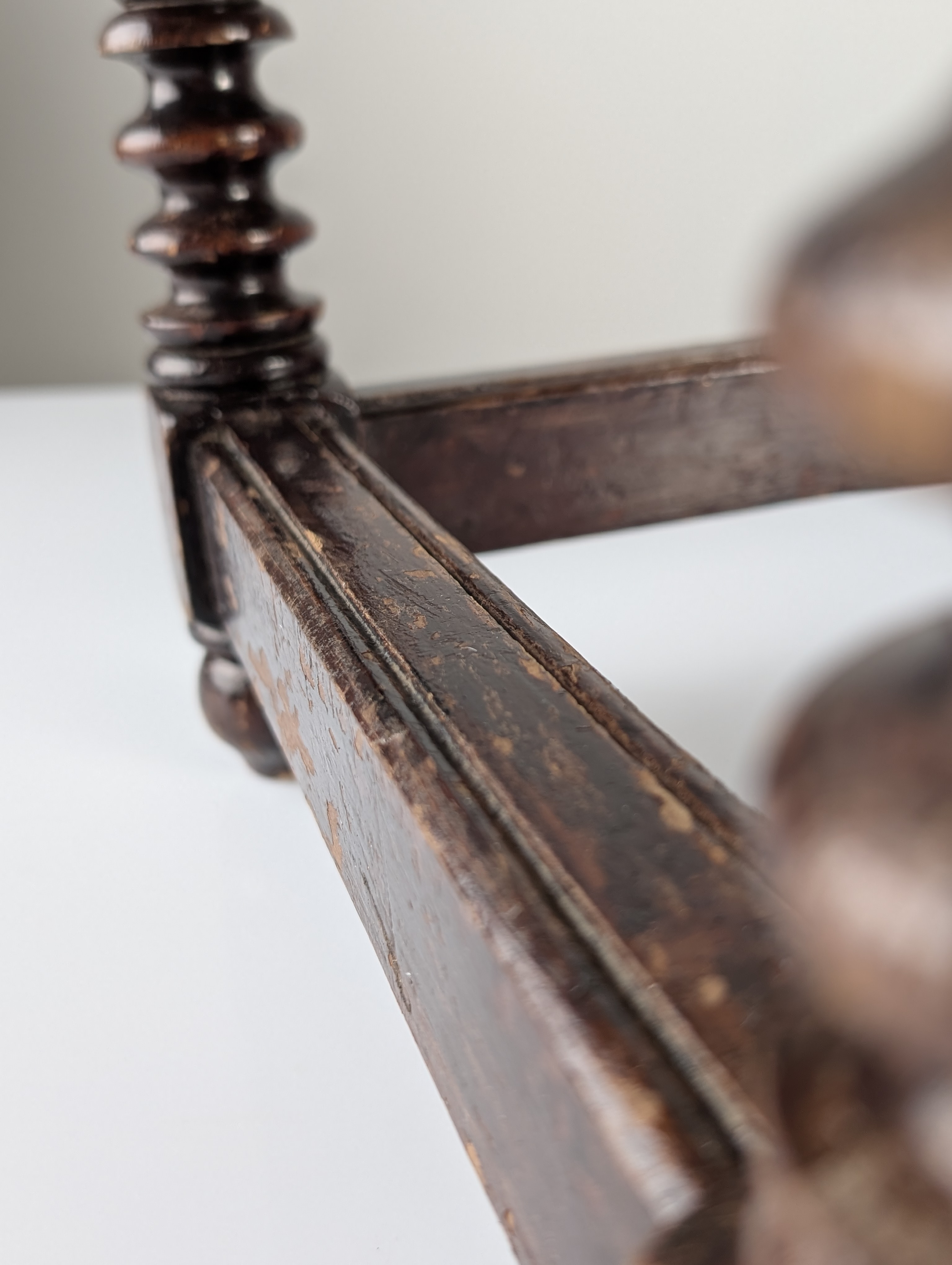 Banco Español Tradicional de Enea con Patas Torneadas, 1940s - Imagen 12