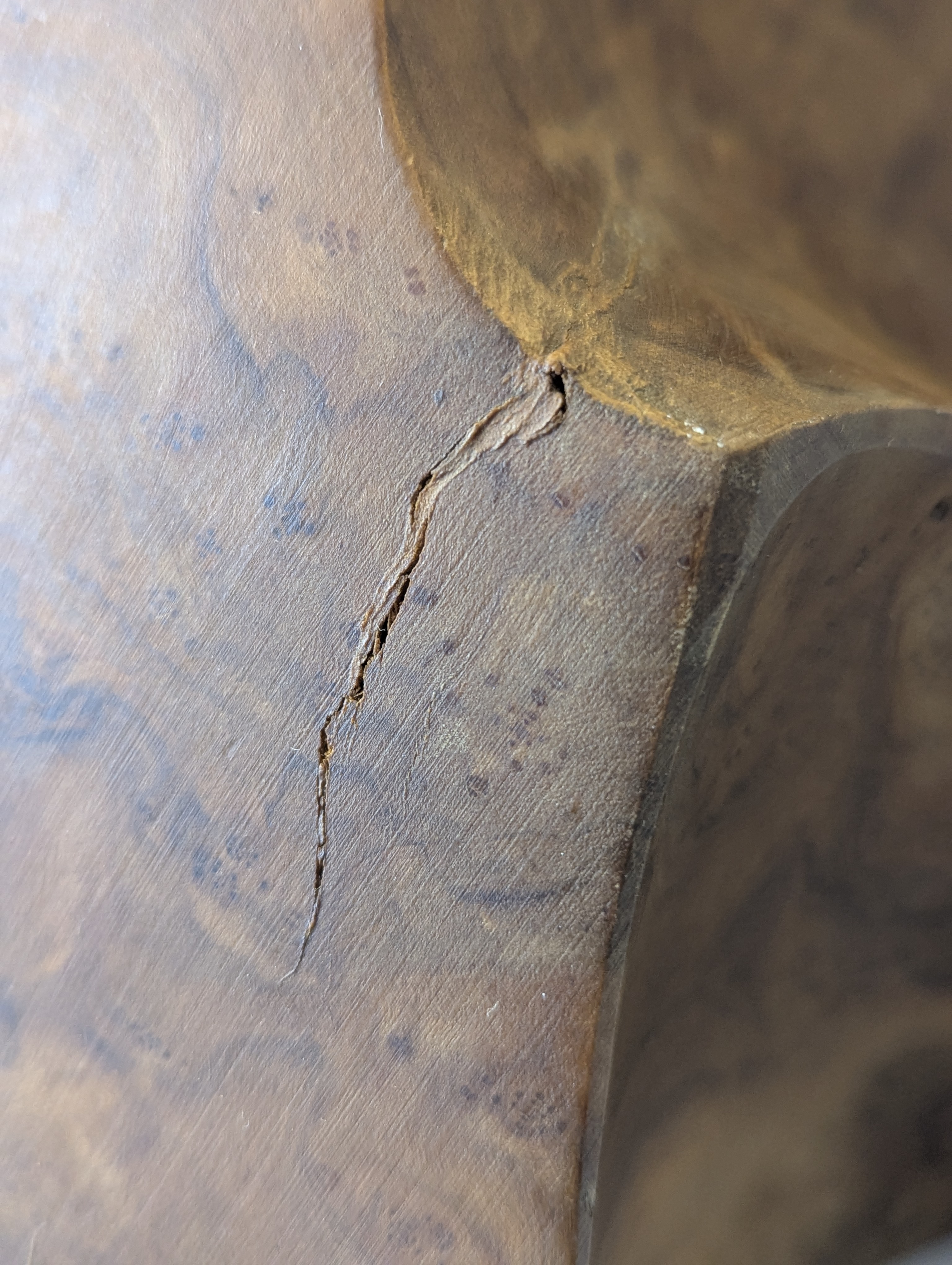 Lámpara de Mesa Escultural en Madera de Olivo Tallada Organic Modern 1970s - Imagen 18