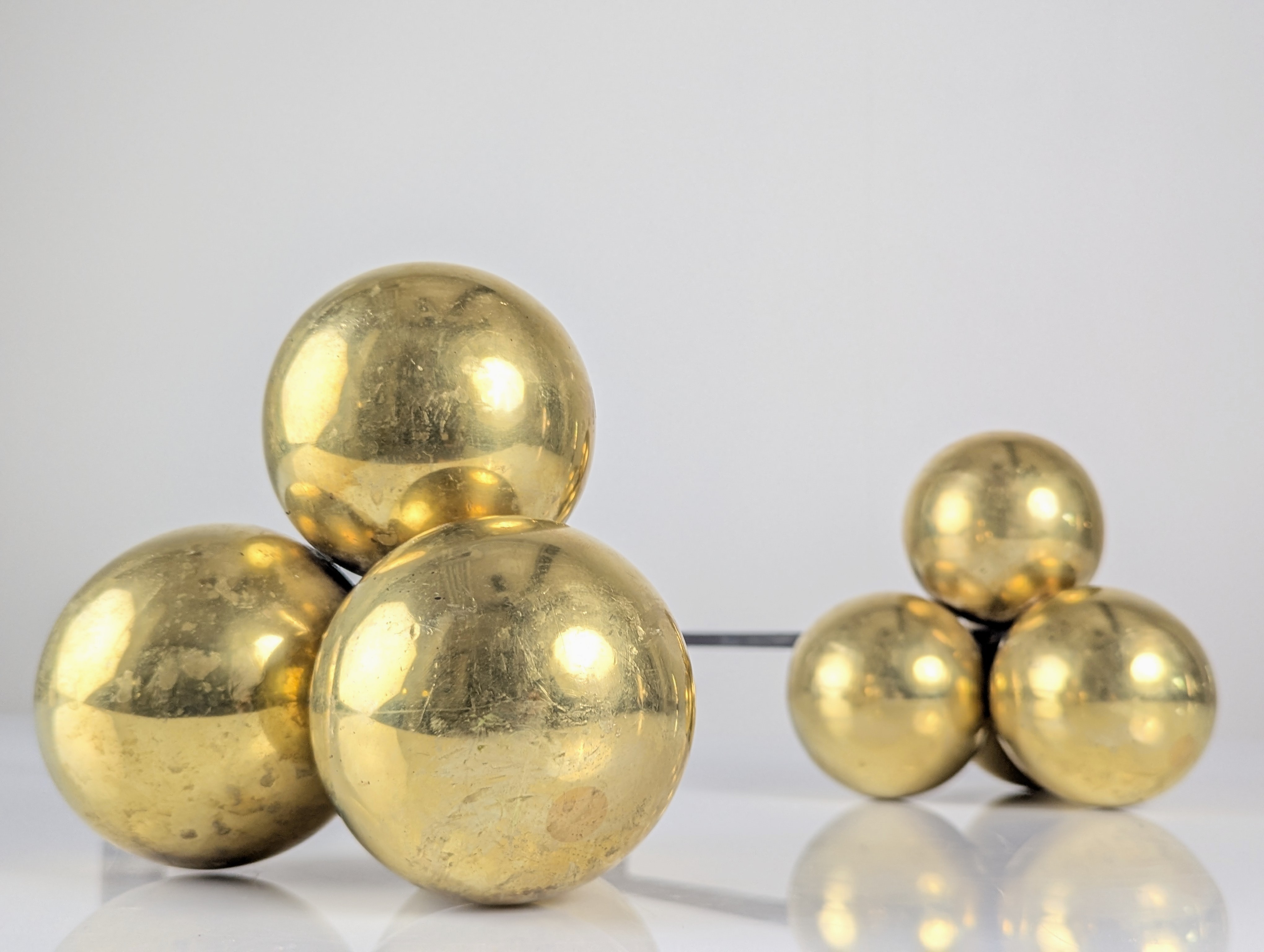 Morillos de Bronce y Hierro Forjado por Jacques Adnet, 1930s - Imagen 7