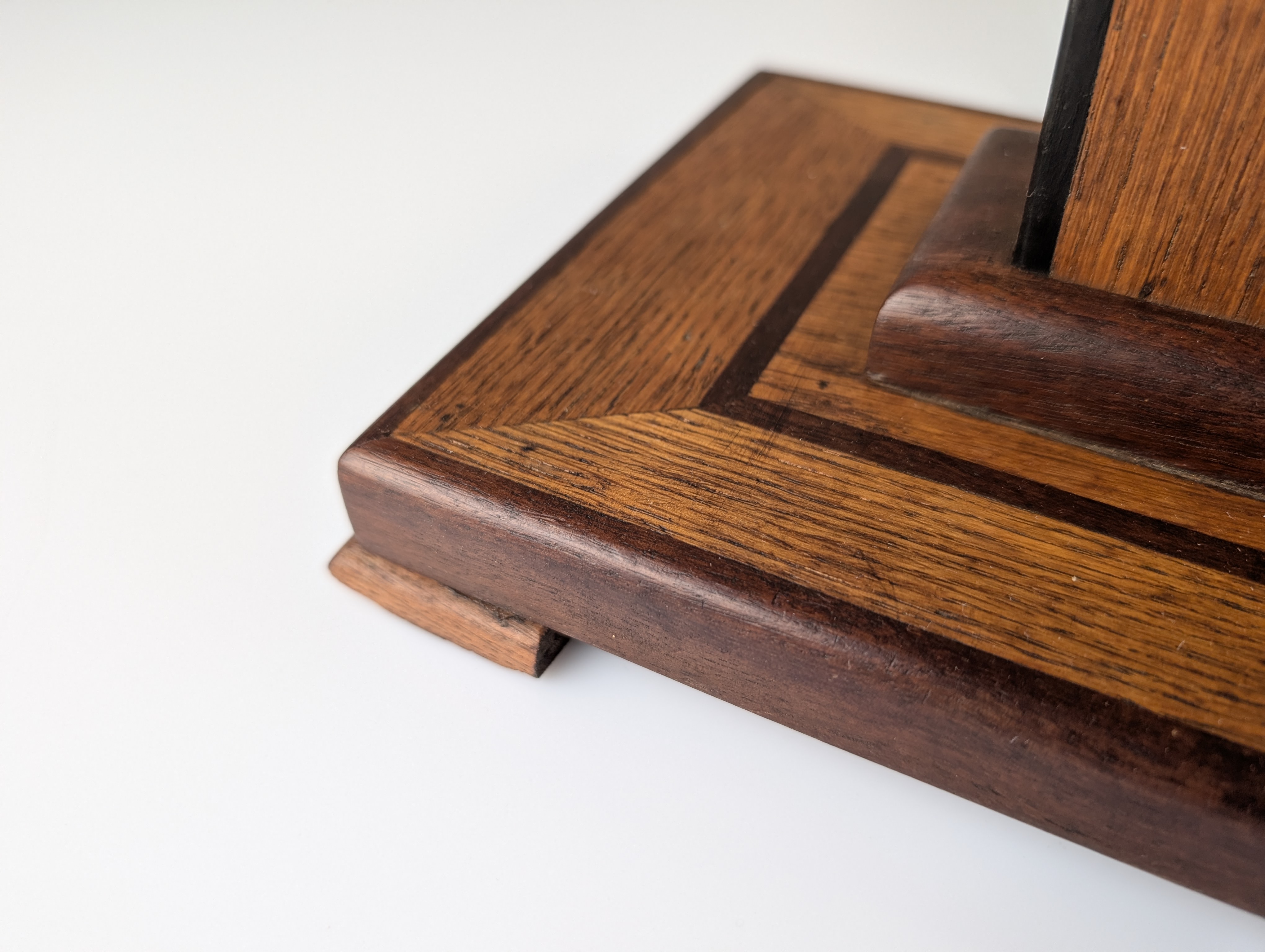 Columna Pedestal Art Deco en Madera con Marquetería Geométrica, Francia, 1920s - Imagen 7