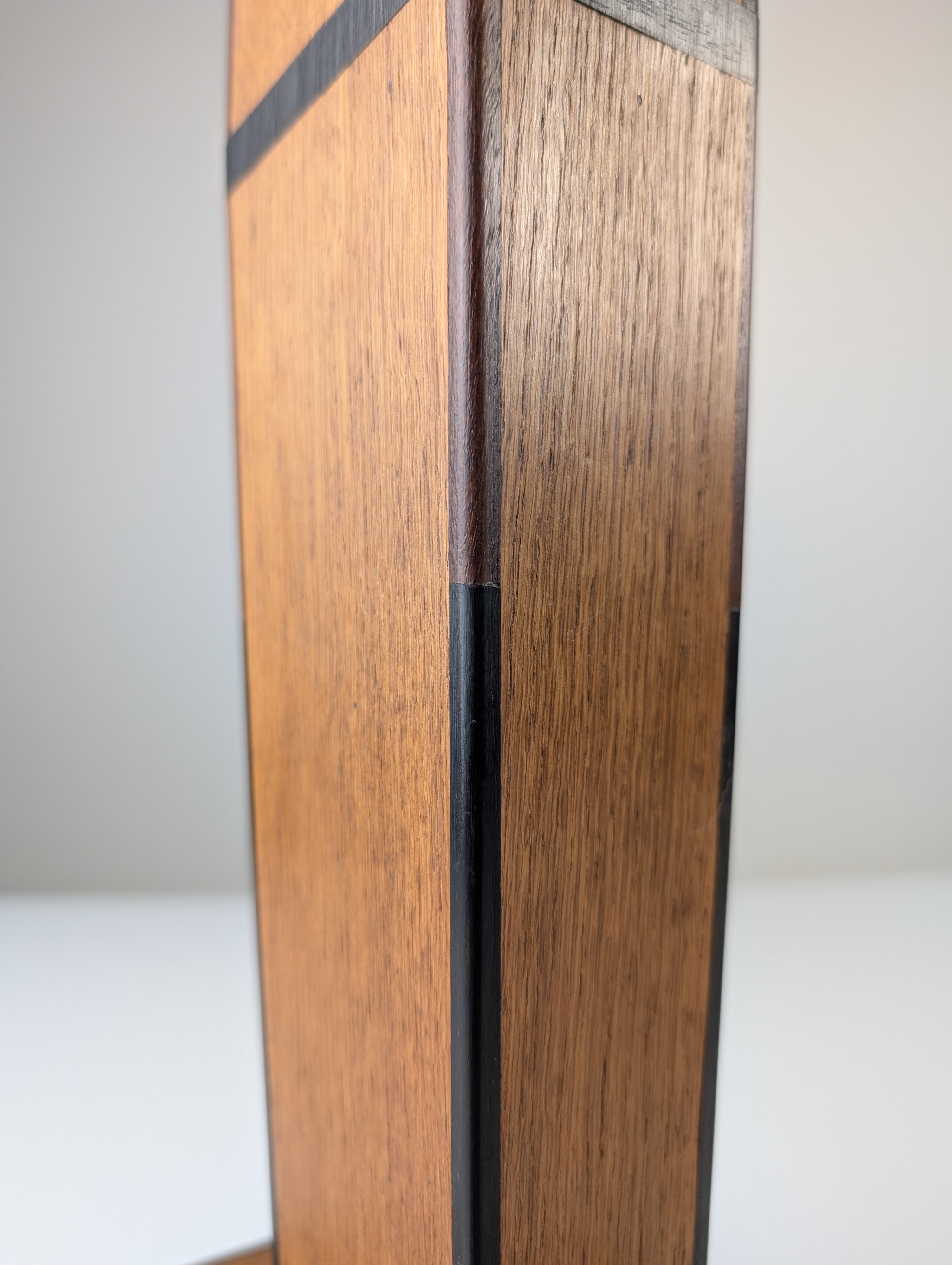 Columna Pedestal Art Deco en Madera con Marquetería Geométrica, Francia, 1920s - Imagen 5