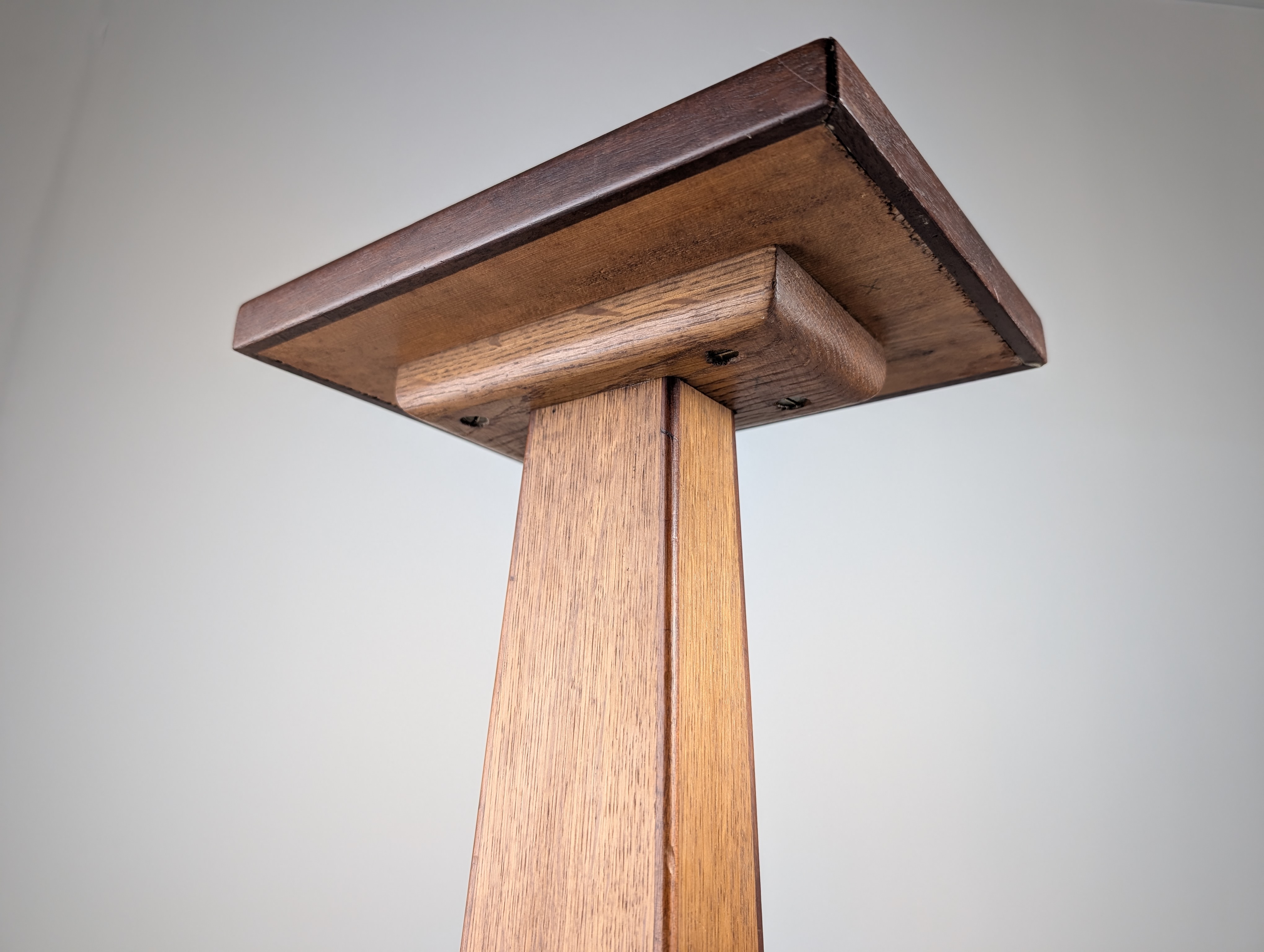 Columna Pedestal Art Deco en Madera con Marquetería Geométrica, Francia, 1920s - Imagen 6